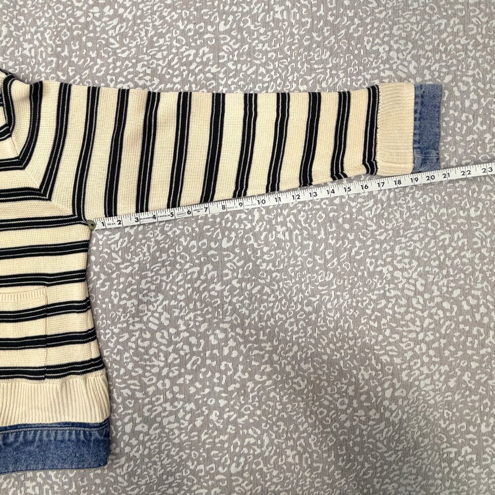 Democracy Striped Mixed Media Jacket - Size XL - Picture 9 of 10